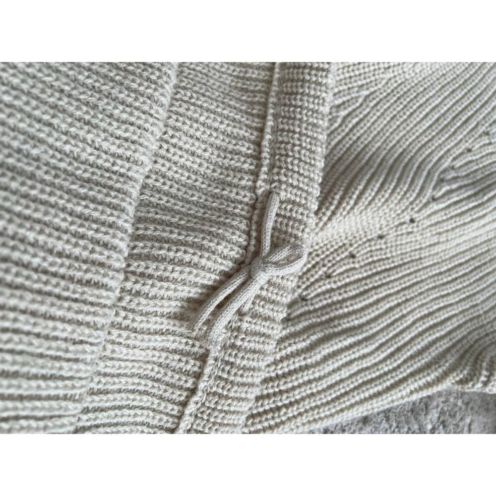 RDI Mock Neck Kangaroo Pocket Ribbed Tunic Sweater In Cream XL A003588 - Picture 8 of 9